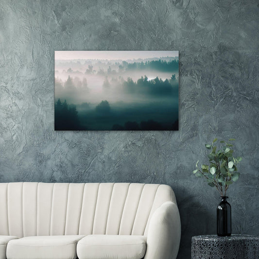 Mystical Foggy Forest Wall Art