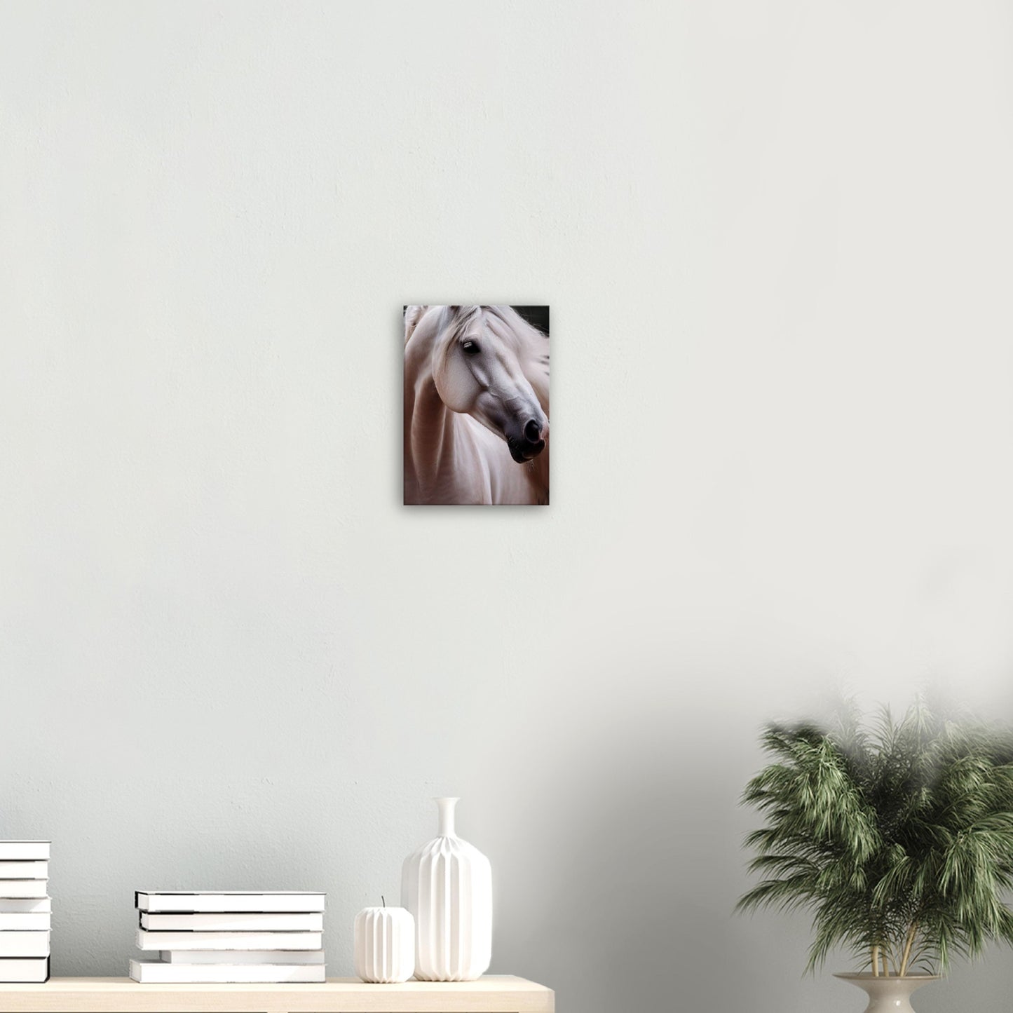 Majestic White Stallion Canvas Wall Art