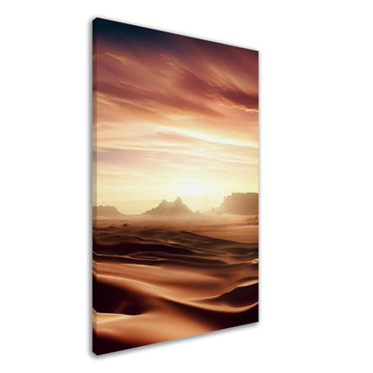 Desert Sunset Landscape Wall Art