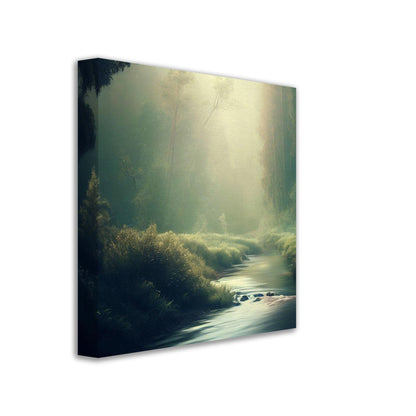 Tranquil Forest River Landscape Wall Art