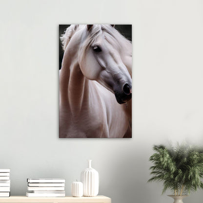 Majestic White Stallion Canvas Wall Art