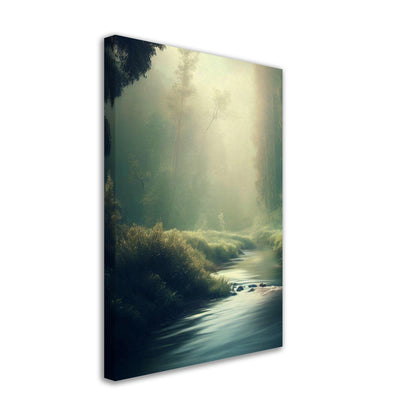 Tranquil Forest River Landscape Wall Art