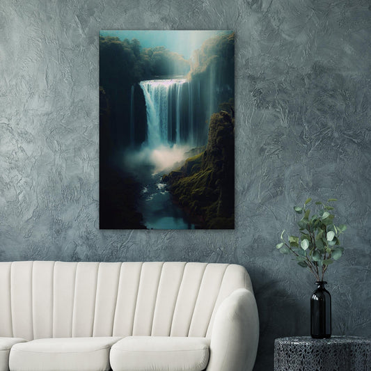 Enchanting Forest Waterfall Wall Art