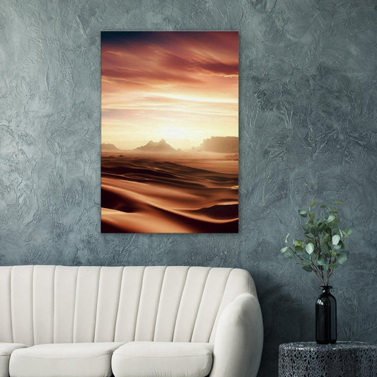 Desert Sunset Landscape Wall Art